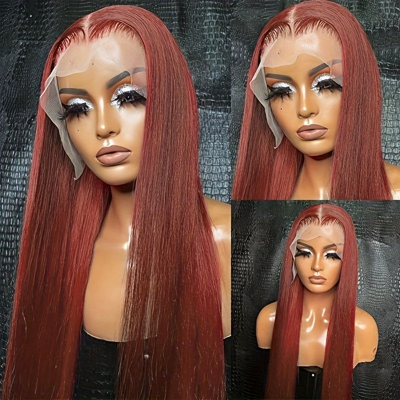 13x4 HD Reddish Brown Straight Wig