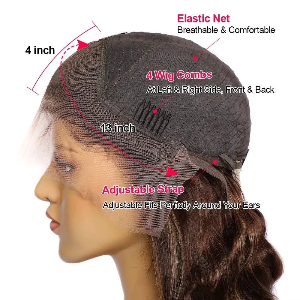 Ombre P4/27 Body Wave HD Lace Frontal Wig