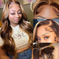 34" Honey Blonde Body Wave Highlight Wig