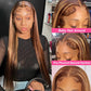 Straight Honey Blonde Highlight HD Lace Front Wig