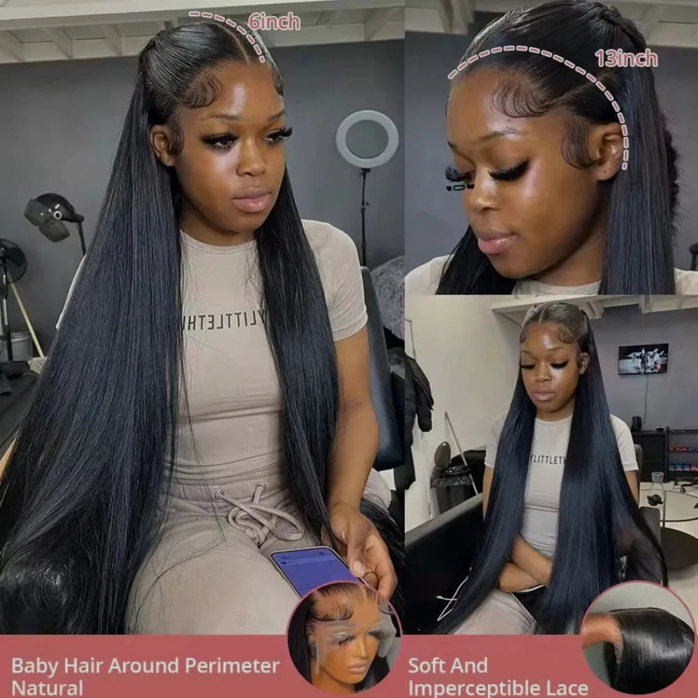 Bone Straight HD Lace Front Glueless Human Hair Wig