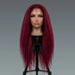 Burgundy Kinky Straight Wig