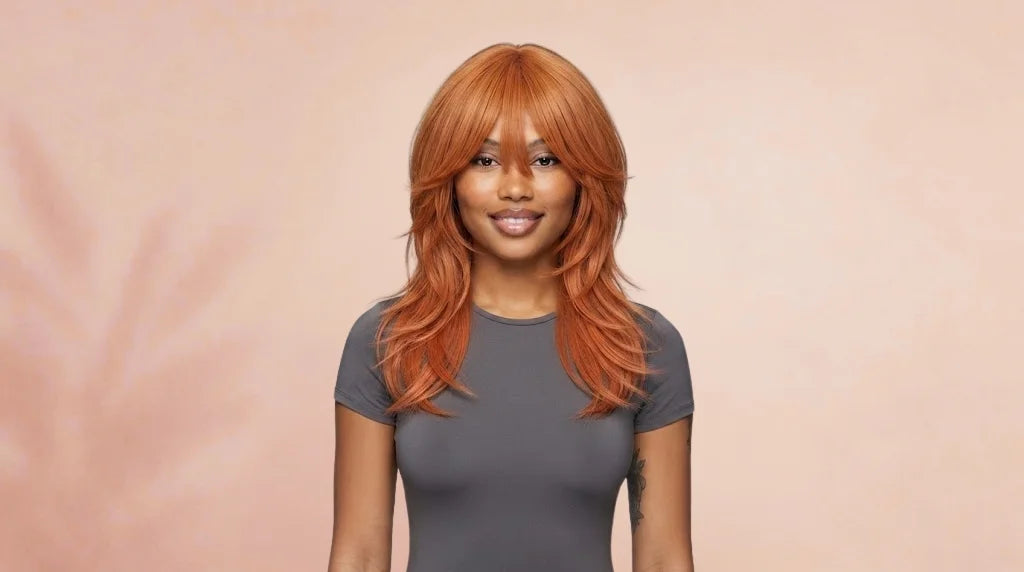 After wearing Angel Devil Long Orange Brown Cosplay Wig
