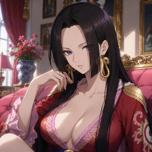 Boa Hancock Long Black Cosplay Wig