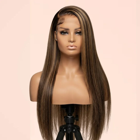 Brazilian 4/27 Highlight Ombre Straight HD Lace Front Wig