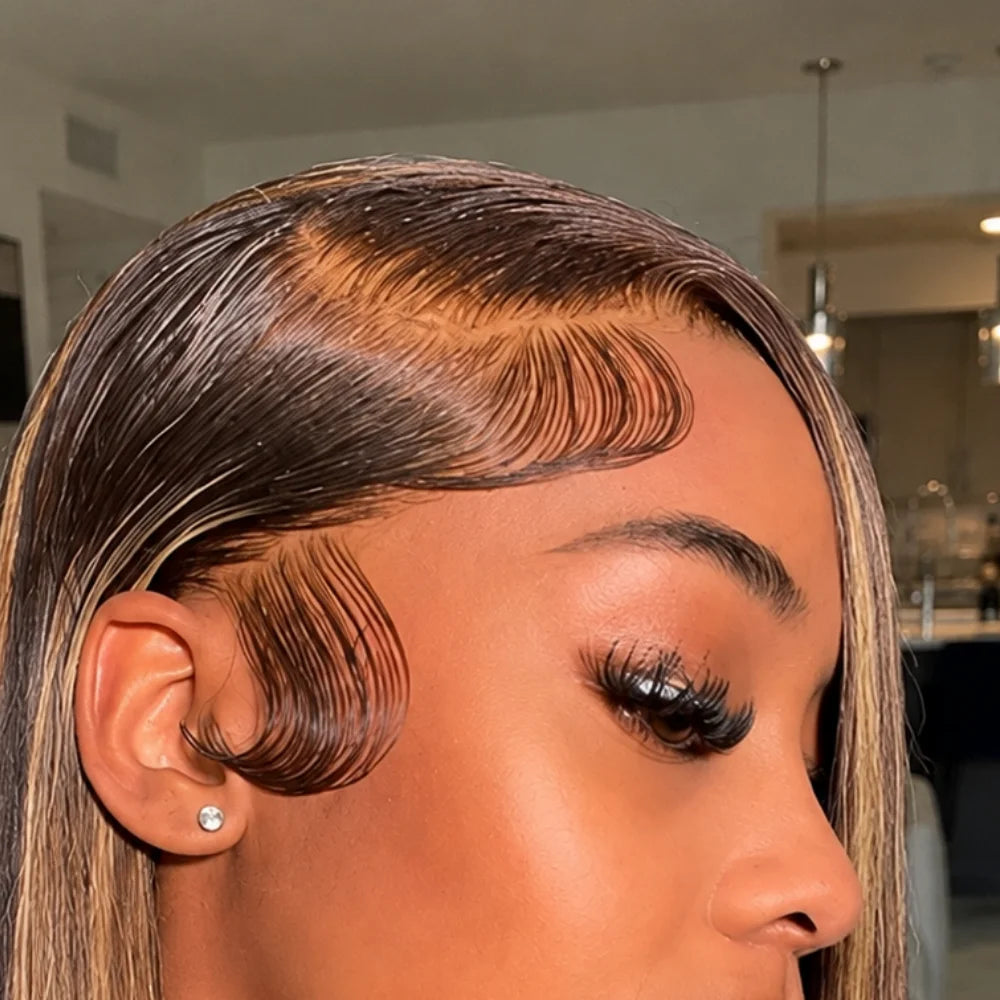 Brazilian 4/27 Highlight Ombre Straight HD Lace Front Wig