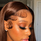 Brazilian Chocolate Brown Straight HD Lace Front Human Hair Wig
