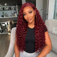 Burgundy Deep Curly Wave 13x6 HD Lace Front Wig
