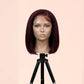 Burgundy Straight Short Bob 13x4 Lace Front Wig