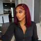 Burgundy Straight Short Bob 13x4 Lace Front Wig