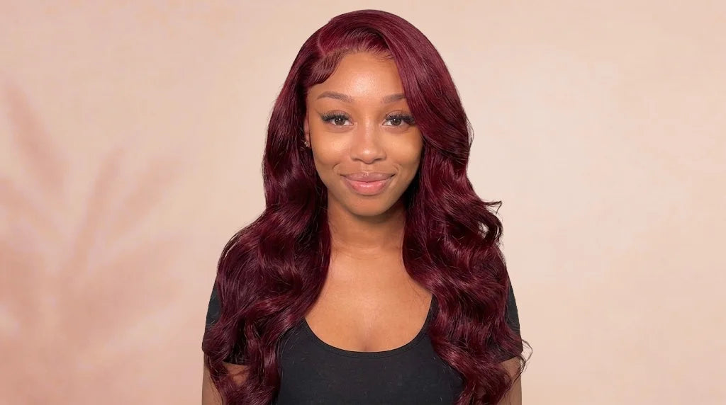 After wearing Burgundy Body Wave 13x6 Lace Front Wig