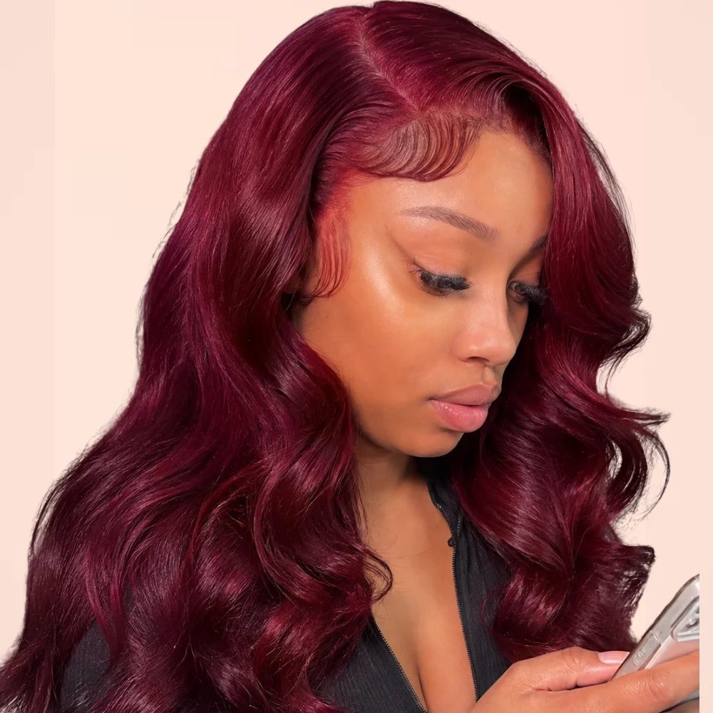 Burgundy Body Wave 13x6 Lace Front Wig