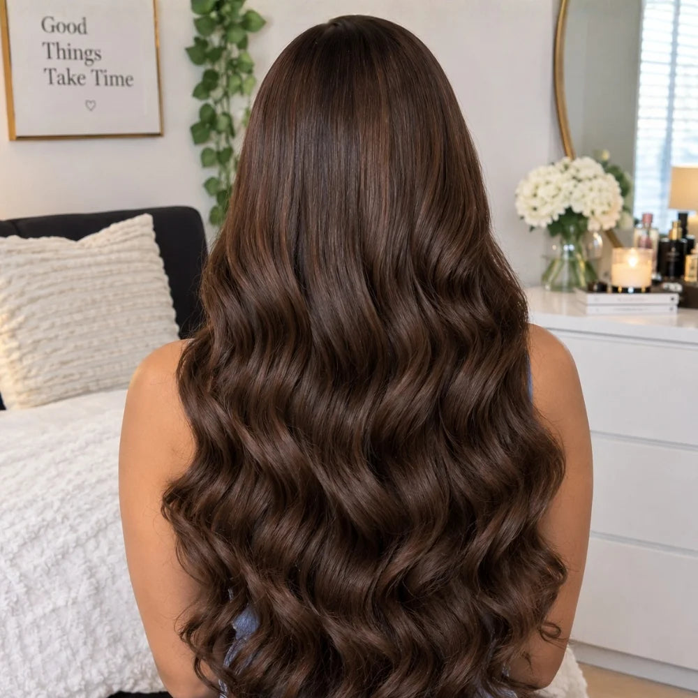 Chocolate Brown 13x4 Frontal Body Wave