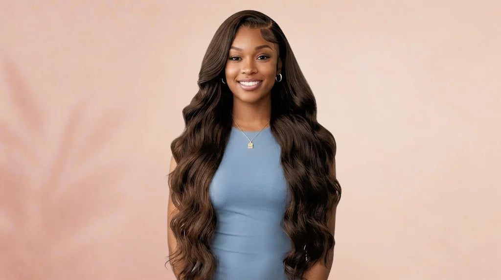 After wearing Chocolate Brown 13x4 Frontal Body Wave
