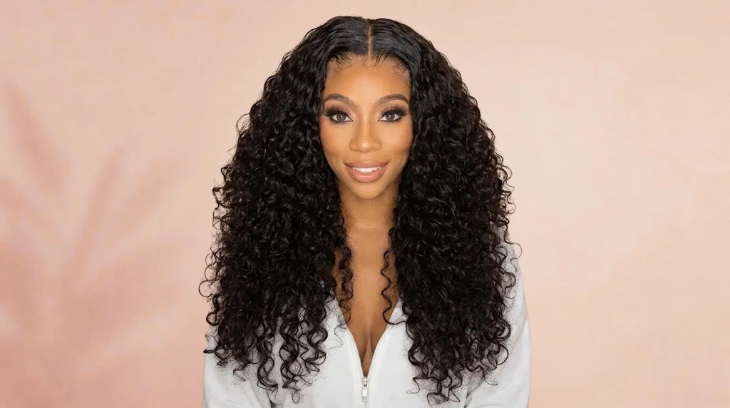After wearing Curly Deep Wave 40 Inch HD Lace Front Human Hair Wig