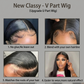 V-Part Straight Human Hair Wig