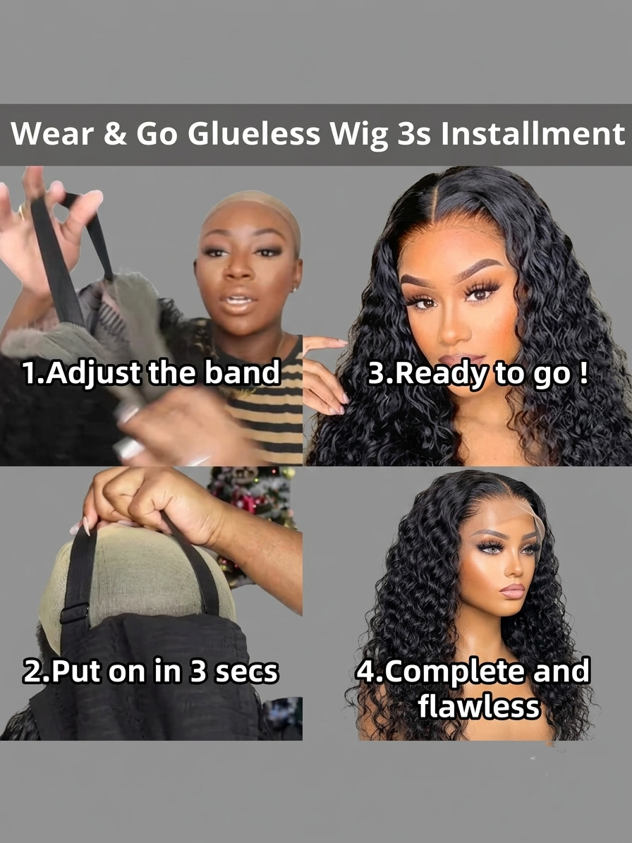 HD Lace Glueless Deep Wave Curly Wig