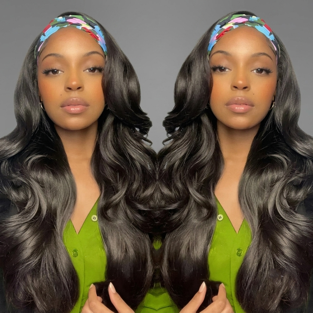 Full Machine-Made Glueless Body Wave Headband Wig