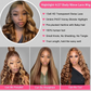 34" Honey Blonde Body Wave Highlight Wig