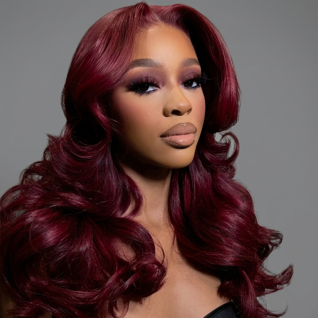 99J Burgundy Body Wave Lace Front Wig