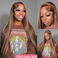 Straight Honey Blonde Highlight HD Lace Front Wig