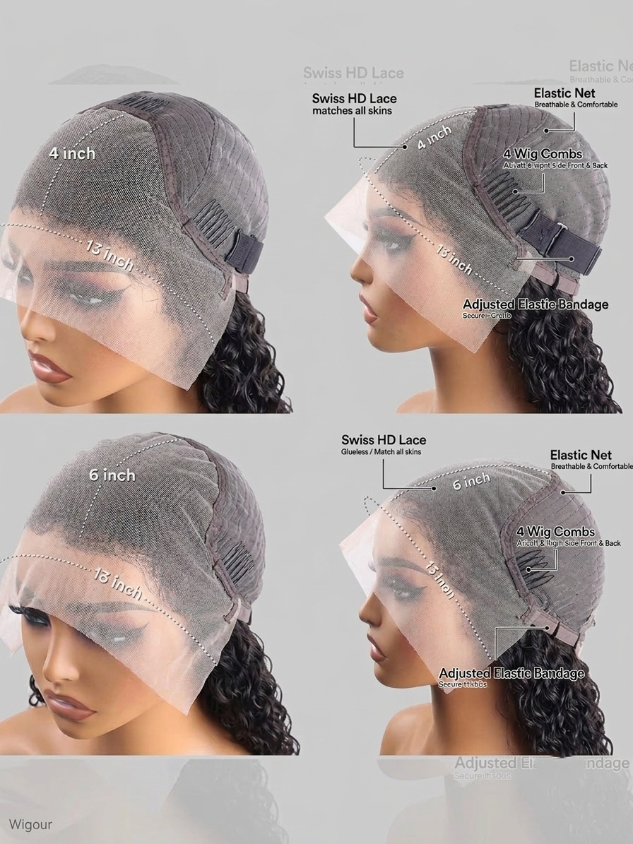 Curly Water Wave Lace Wig