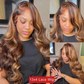 34" Honey Blonde Body Wave Highlight Wig