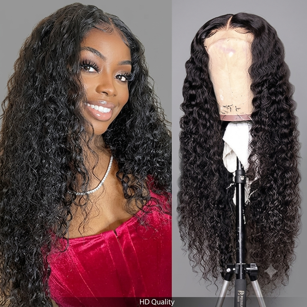 4x4 Natural Water Wave Lace Wig