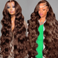 Chocolate Brown 13x4 Frontal Body Wave