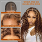 Honey Blonde Highlight Deep Wave Glueless Wig