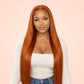 Ginger Orange Straight Lace Wig