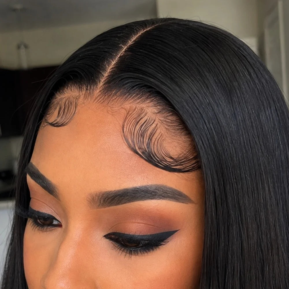 Glueless Straight HD Lace Front Human Hair 220 Density