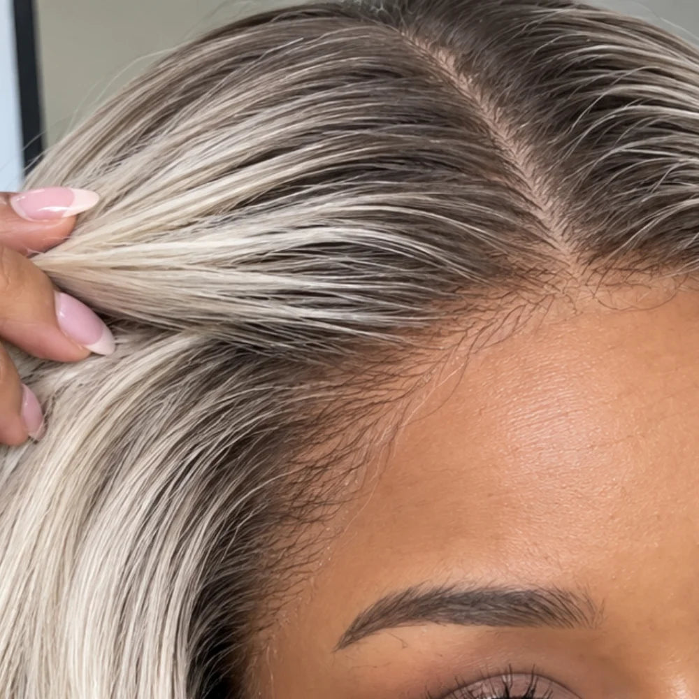 Gold Gradient Wavy Lace Wig