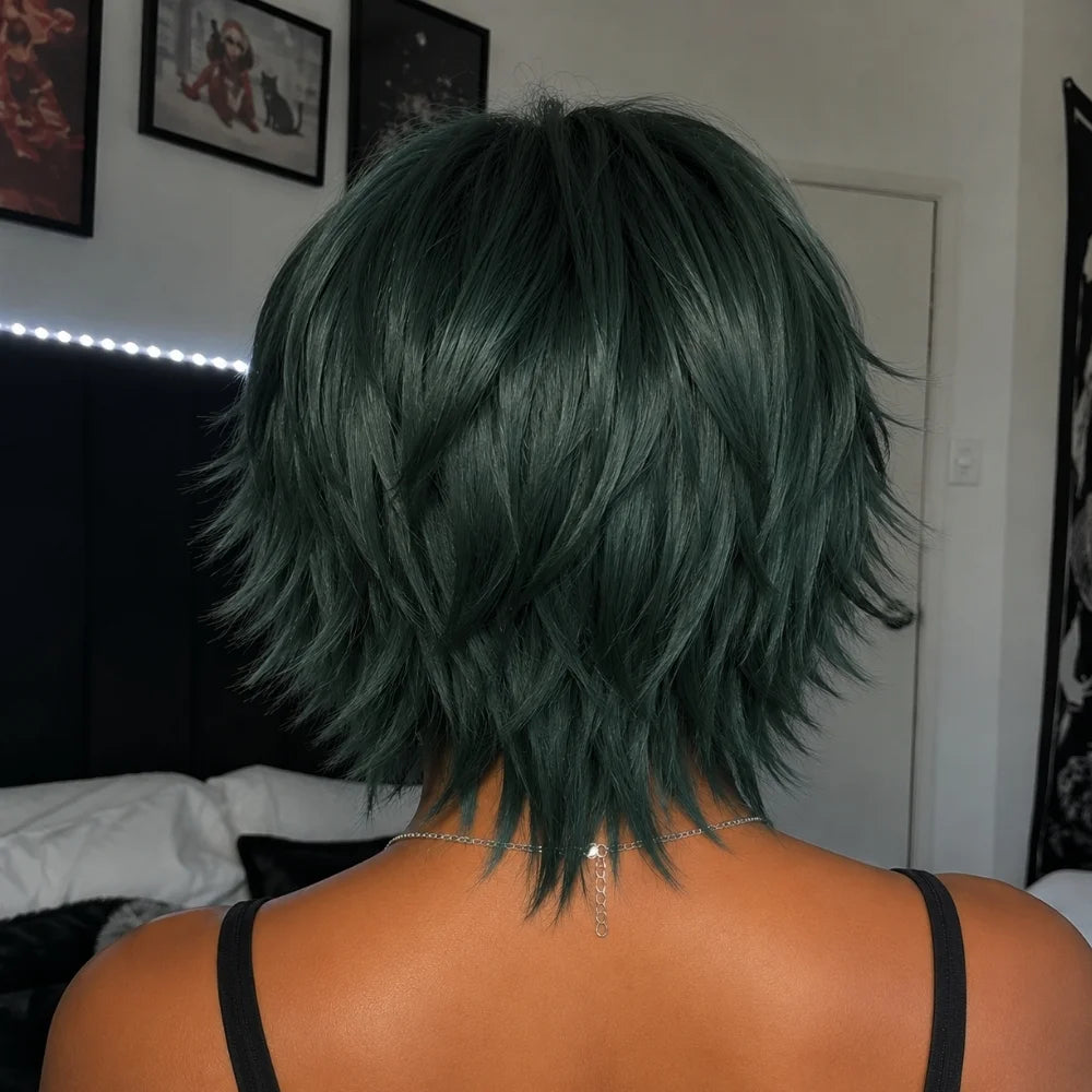 Maki Zenin Short Green Cosplay Wig