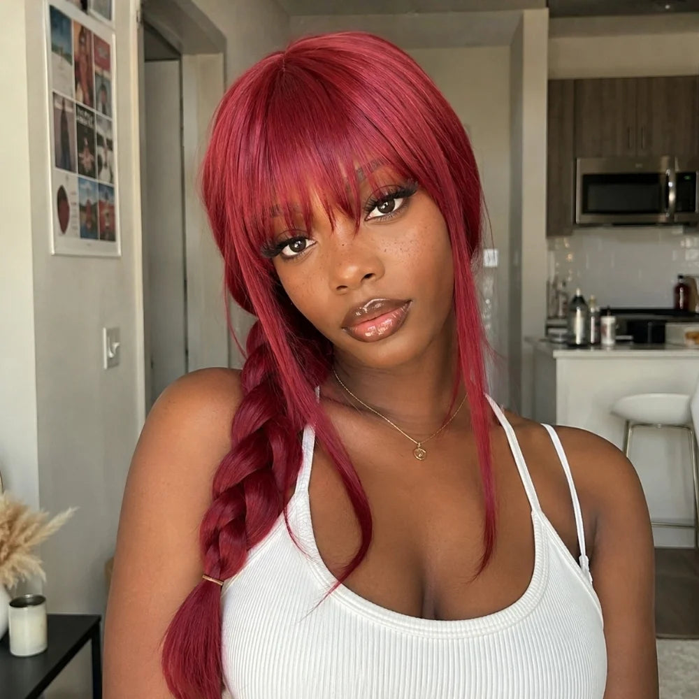 Commanding Rose Red Braid, Iconic Presence