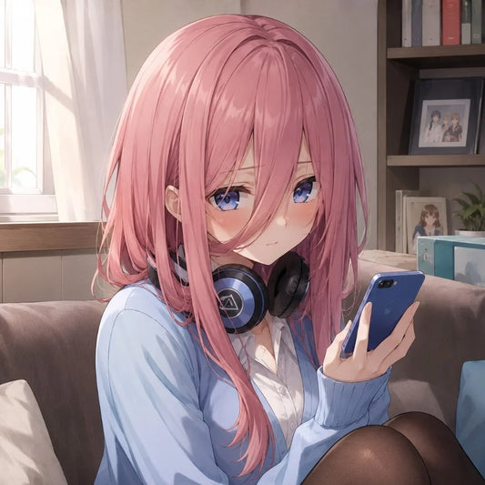 Miku Nakano Dark Pink Cosplay Wig