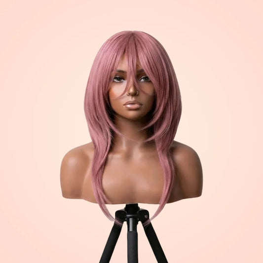 Miku Nakano Dark Pink Cosplay Wig