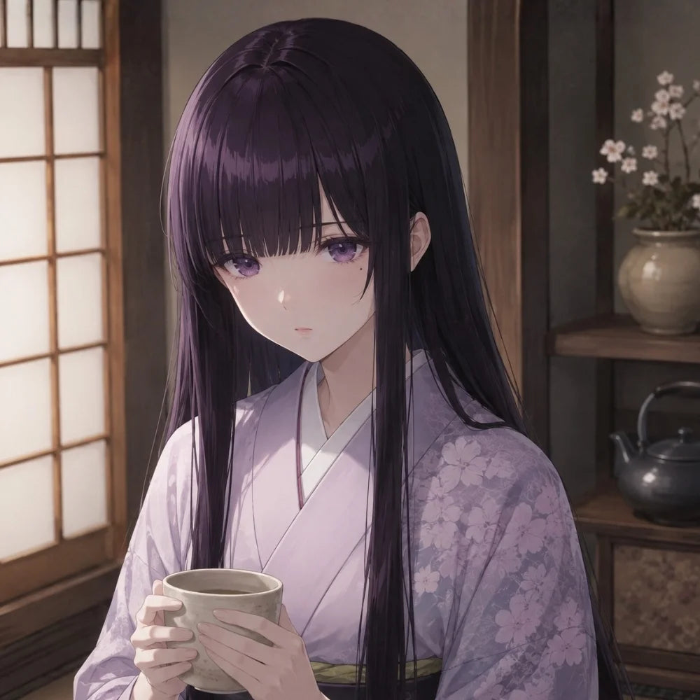 Miyo Saimori Long Purple Cosplay Wig