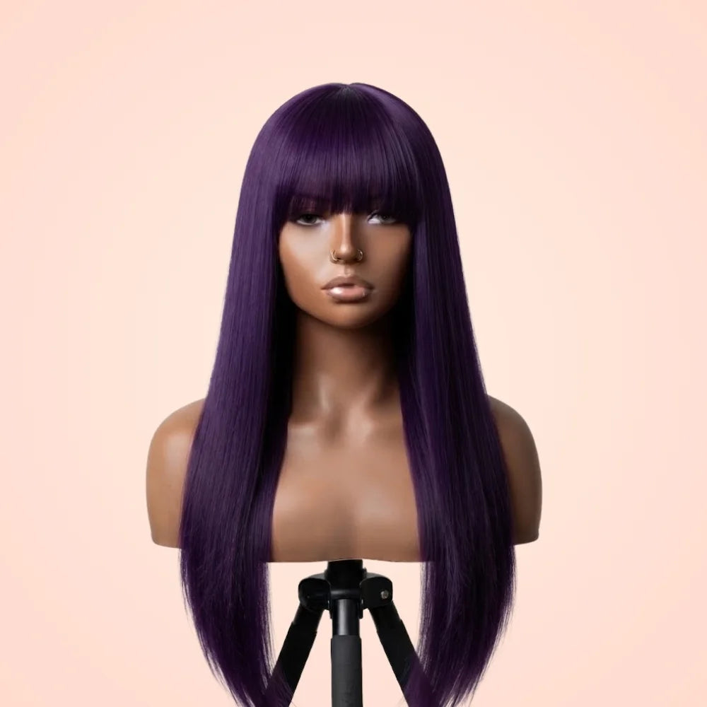 Miyo Saimori Long Purple Cosplay Wig