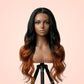 Nezuko Kamado Long Black & Orange Wavy Cosplay Wig