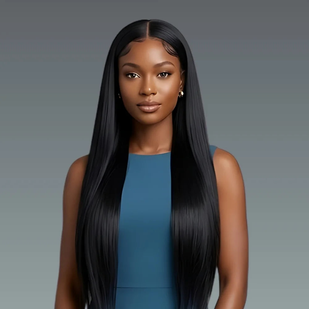 V-Part Straight Human Hair Wig