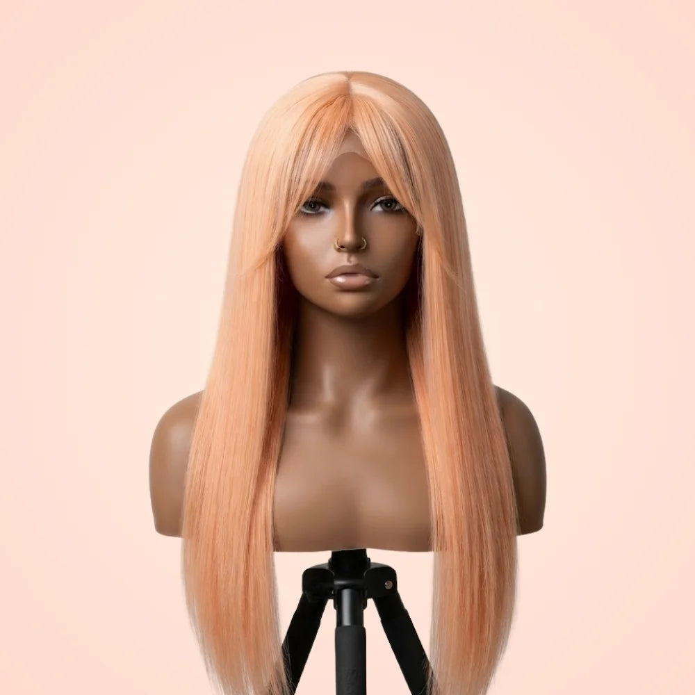 Power Long Orange Pink Cosplay Wig
