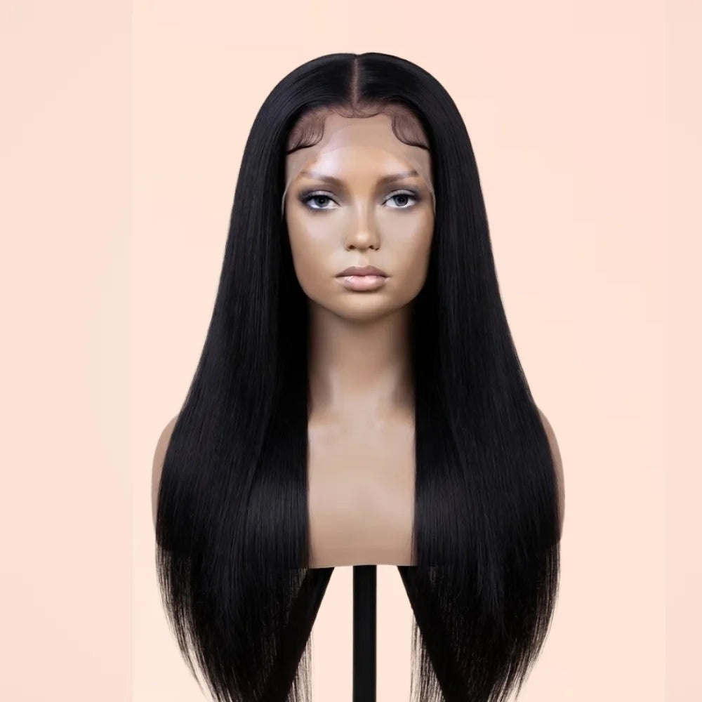 Pre Plucked Bone Straight Human Hair HD Lace Front Wig