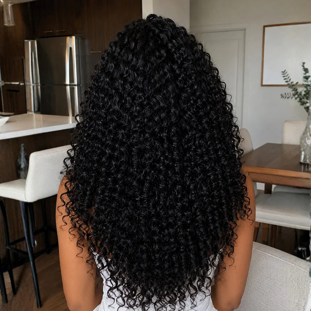 Pre Plucked Burmese Curly HD Lace Front Wig