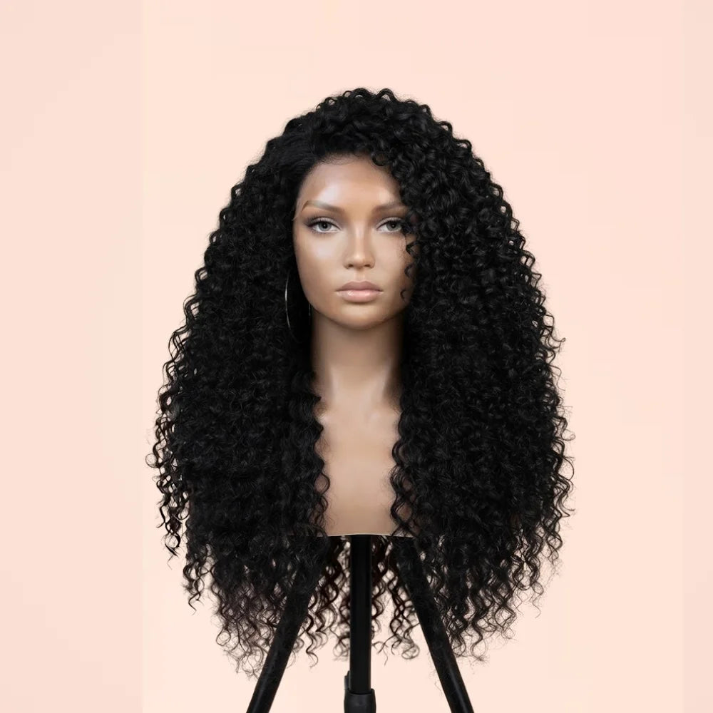 Pre Plucked Burmese Curly HD Lace Front Wig