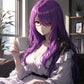 Rize Kamishiro Long Purple Curly Cosplay Wig
