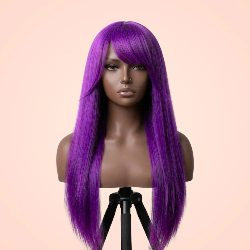 Rize Kamishiro Long Purple Curly Cosplay Wig