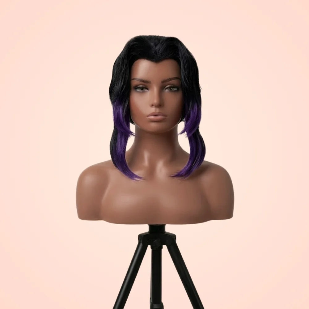 Shinobu Kocho Black Purple Gradient Cosplay Wig