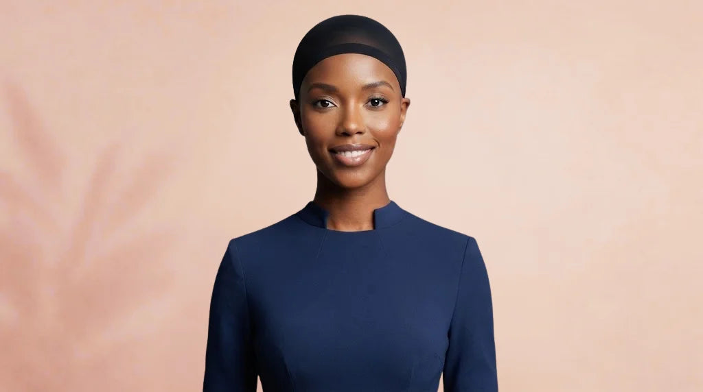 Before wearing Straight Wig with Bangs – 180 Density