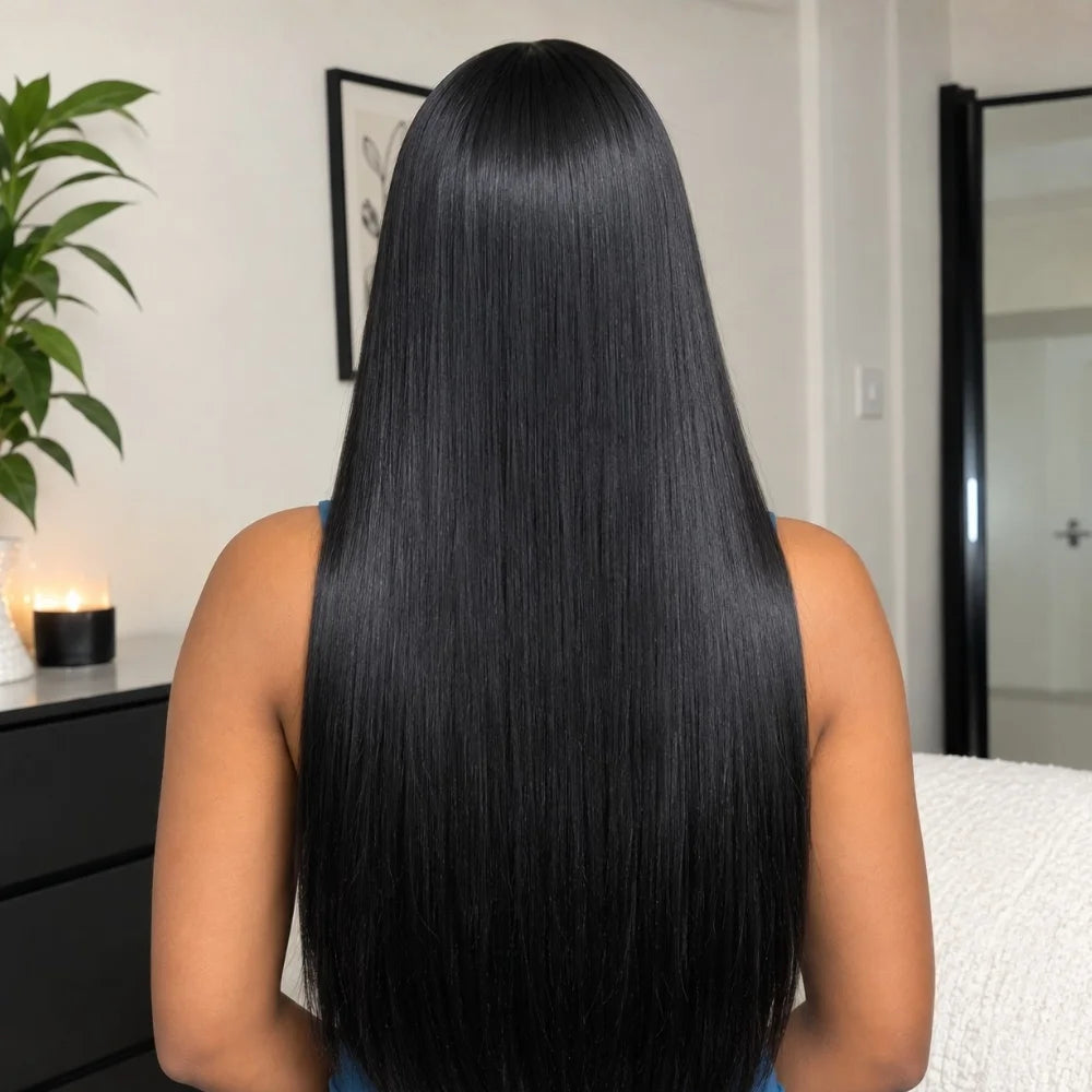 V-Part Straight Human Hair Wig